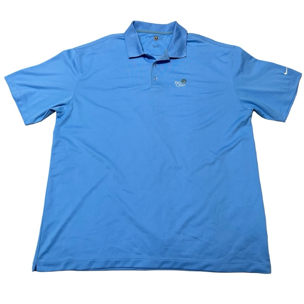 Nike Golf Men’s Short Sleeve Blue Polo Shirt Bay Oaks Country Club Size XXL